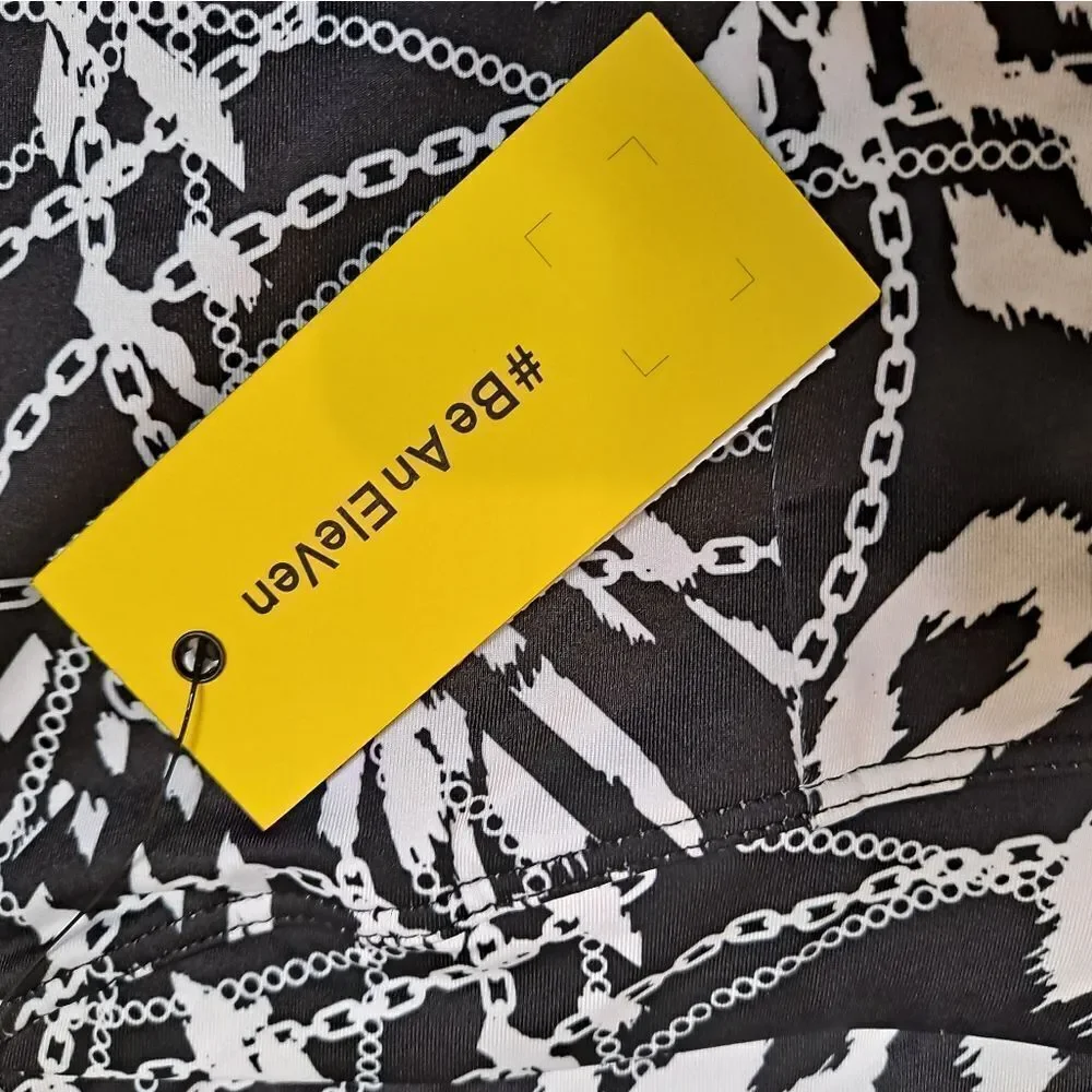 EleVen by Venus Williams Black and White Athletic Wrap Skirt